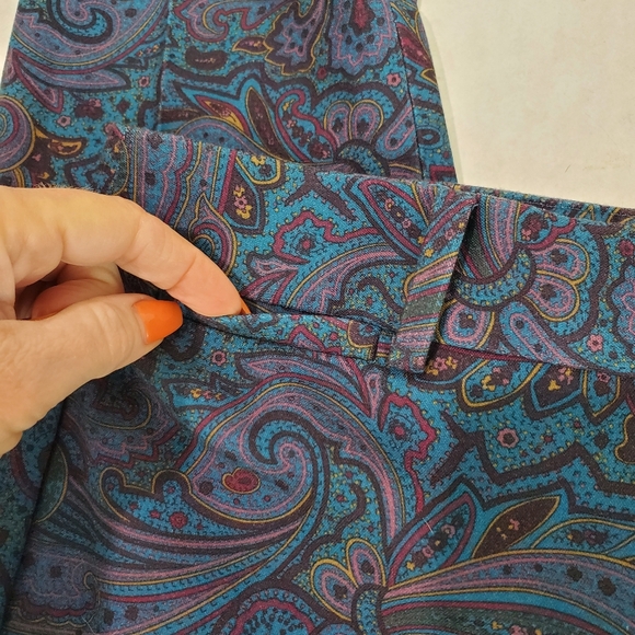 Talbots Paisley Hampshire Pants, Size 4 Fall Workwear Careerwear Office Dress Up - Picture 7 of 8